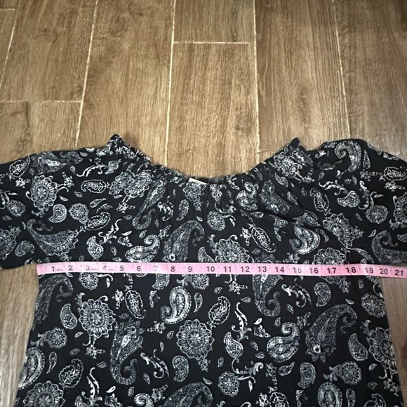 NWTs Knox Rose Womens Size Small Off Shoulder Bell Sleeve Dress Boho Floral Sz L - Picture 7 of 9